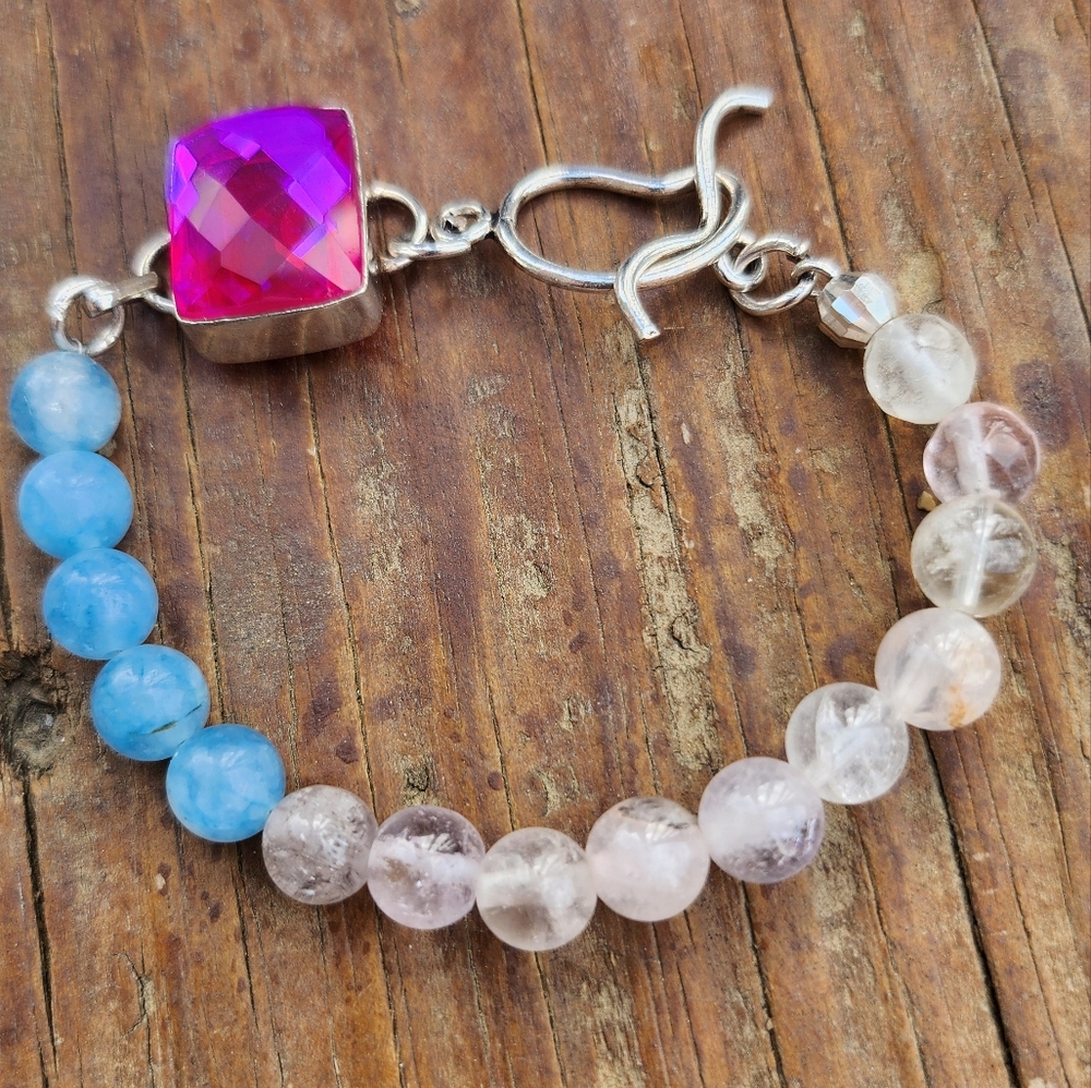Crystal natural gemstone bracelet